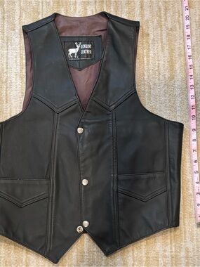 Genuine Leather Western Vest Made in Mexico Women’s Small